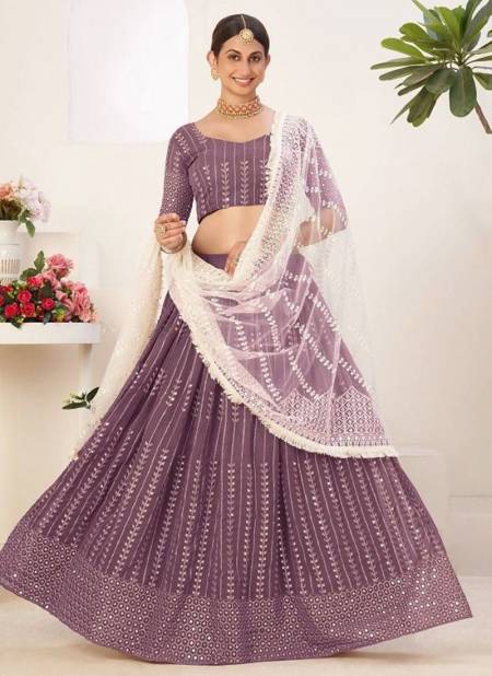 Twilight Lavender Colour Siya Vol 1 Aawaiya New Latest Designer Exclusive Georgette Lehenga Choli Collection 8001